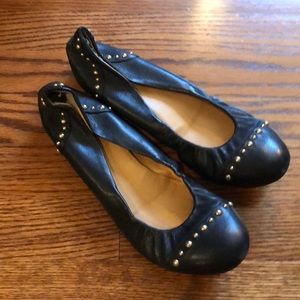 Jcrew studded black flat